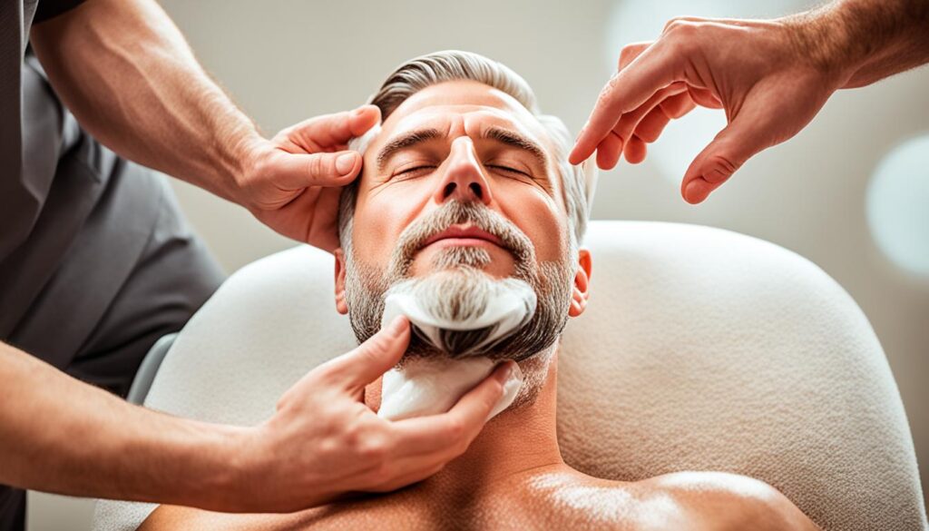 Masajes faciales para la barba