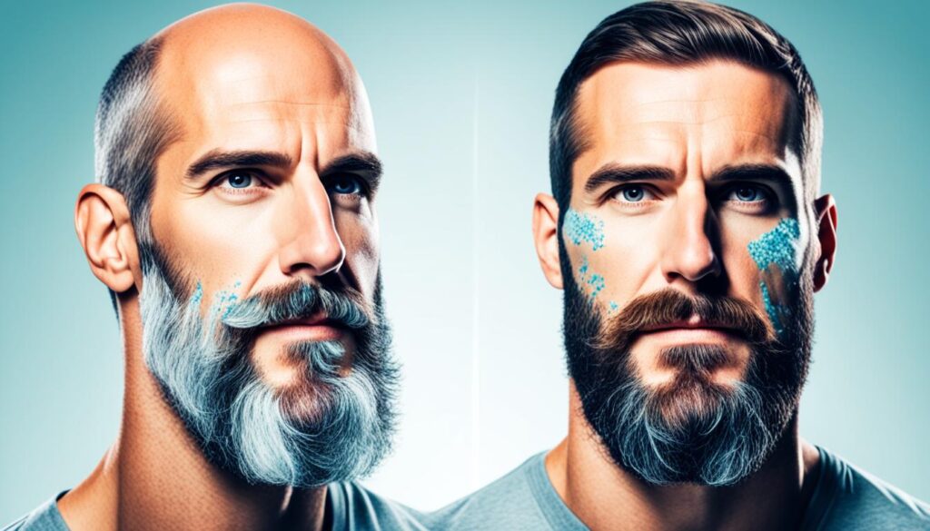 crecimiento de barba genética